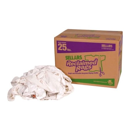 SELLARS Reclaimed Rags - White Knit/Polo, 25 Lbs. 99215
